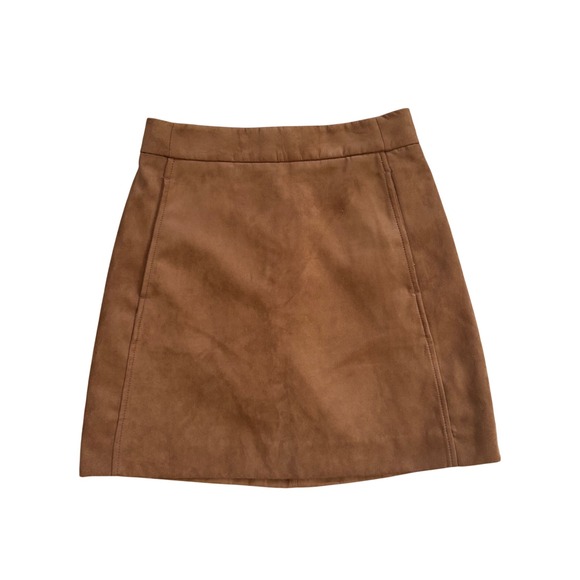 J. Crew Dresses & Skirts - J.Crew Faux Suede Mini Skirt Womens 0 Brown‎ CN435 NWT